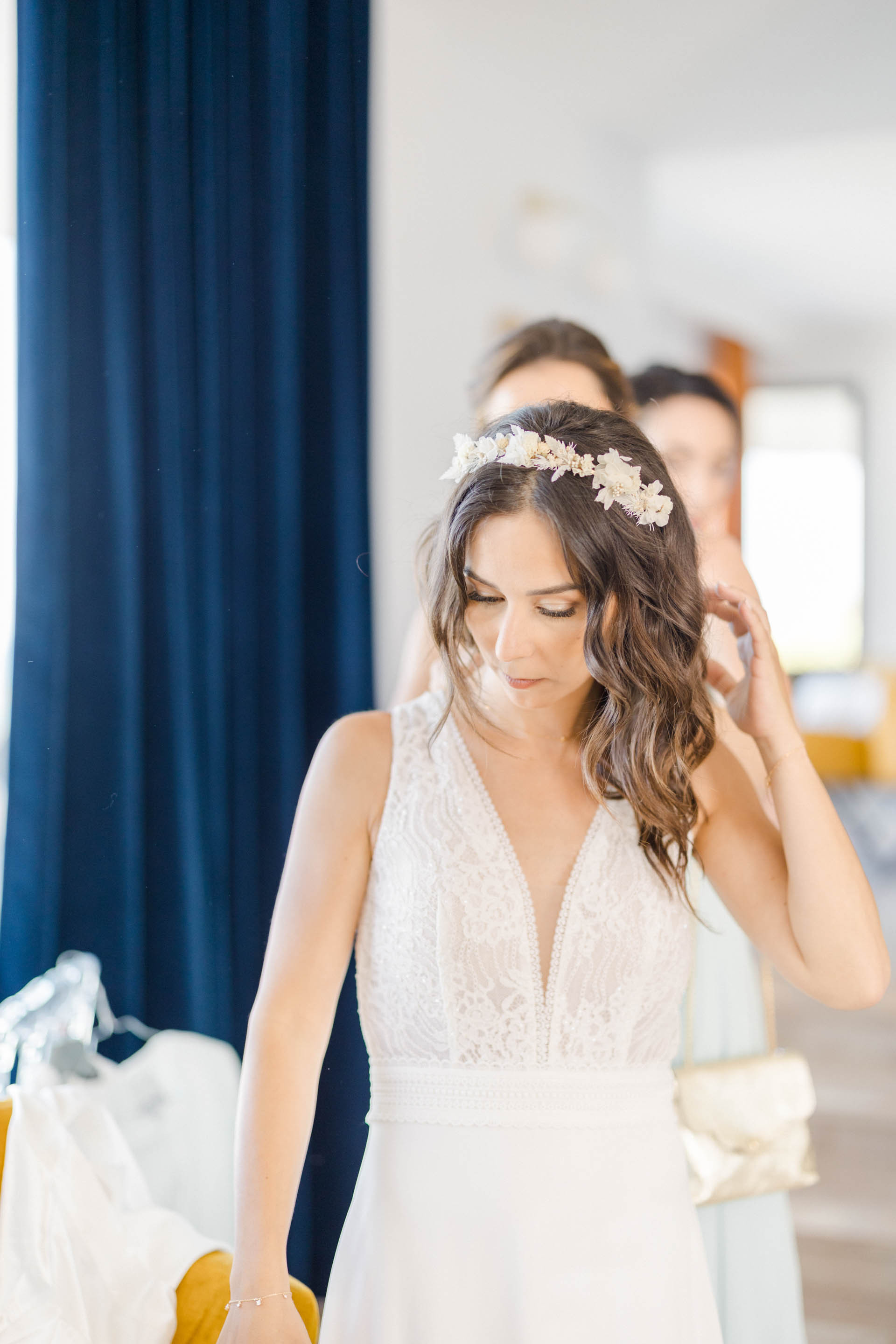 robe marron gris mariage préparatifs