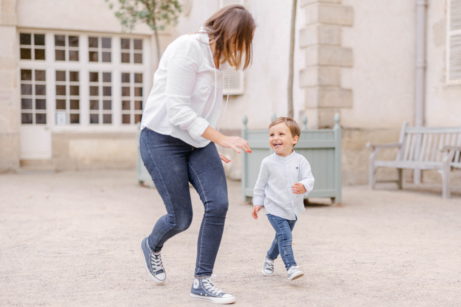 jeans bonheur enfant marron gris
