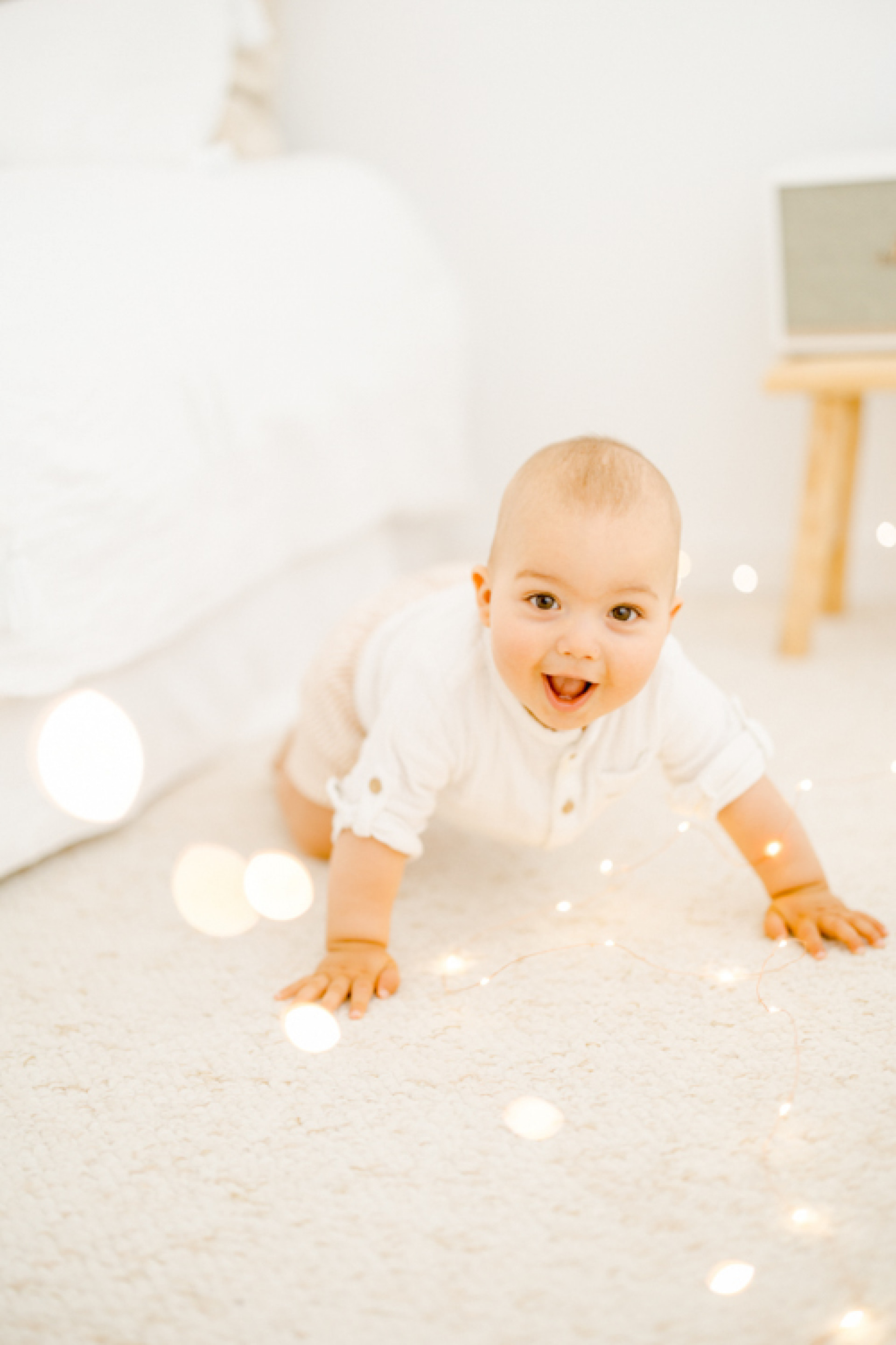 enfant bonheur rampant beige orange