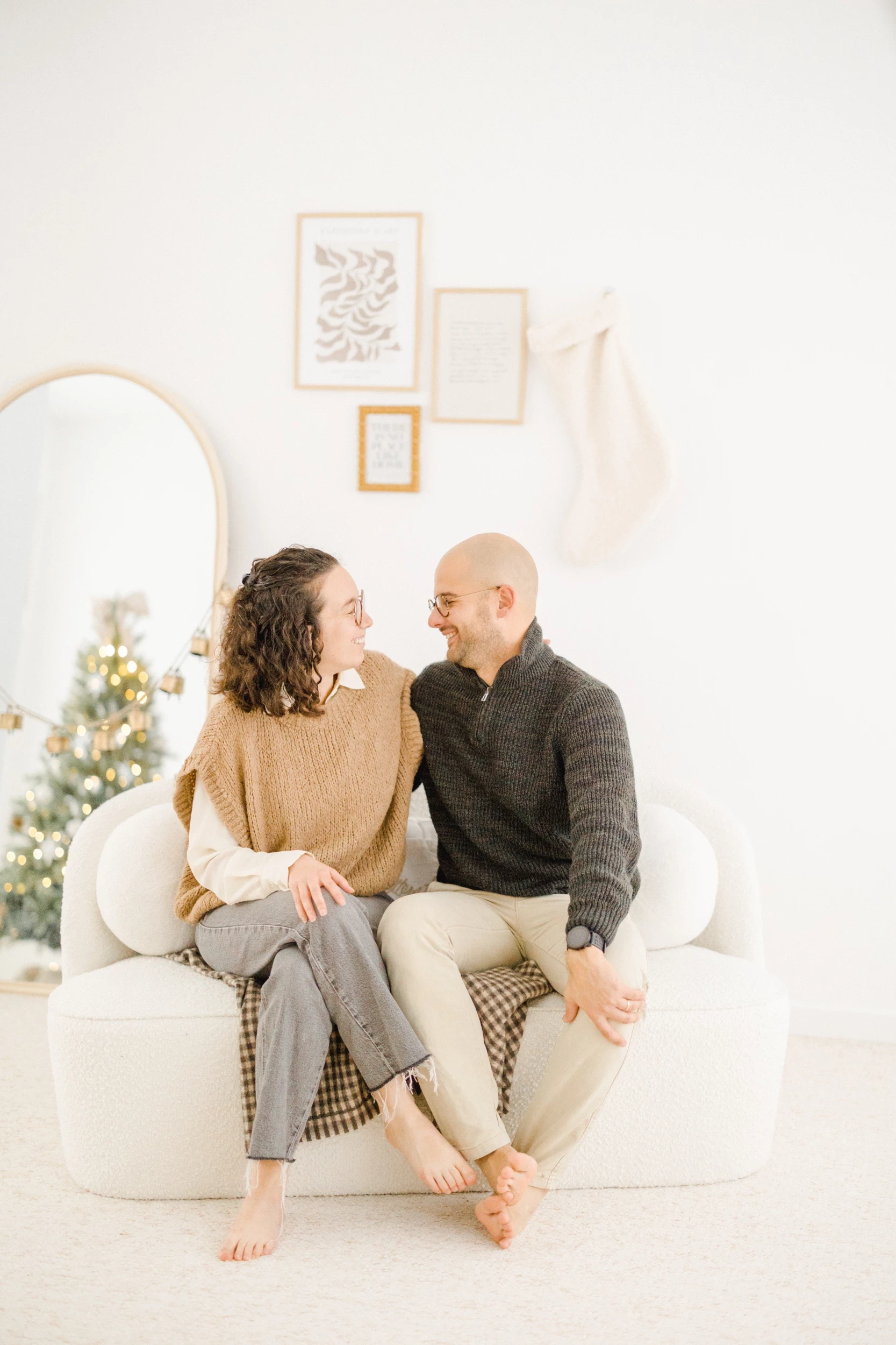 Séance de Noël famille au studio