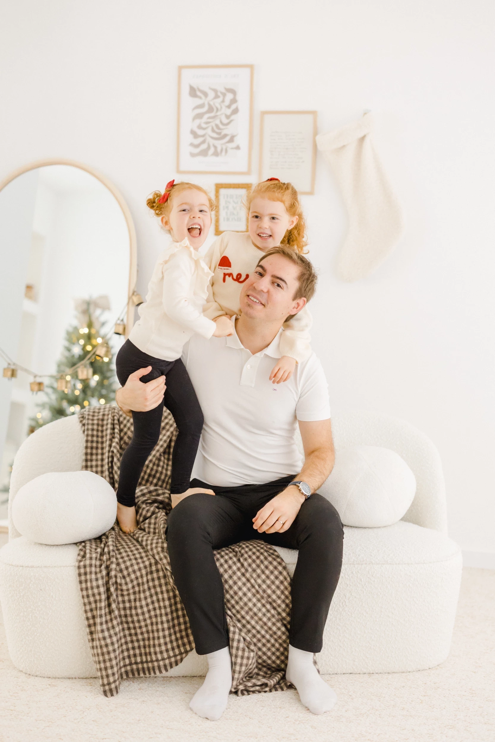 Séance de Noël famille au studio