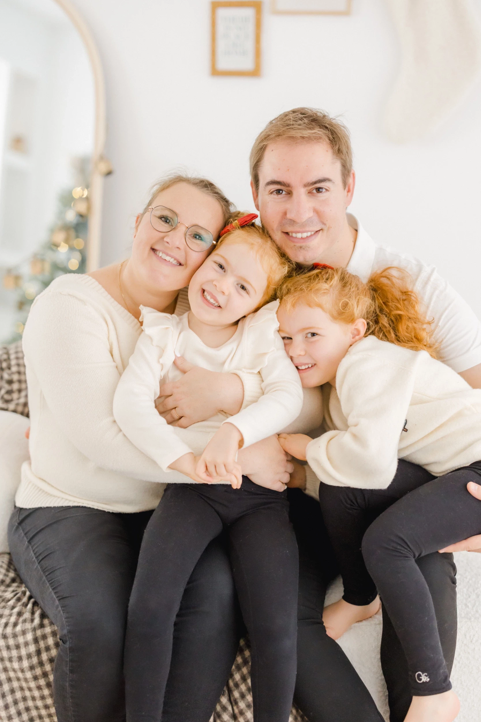 Séance de Noël famille au studio