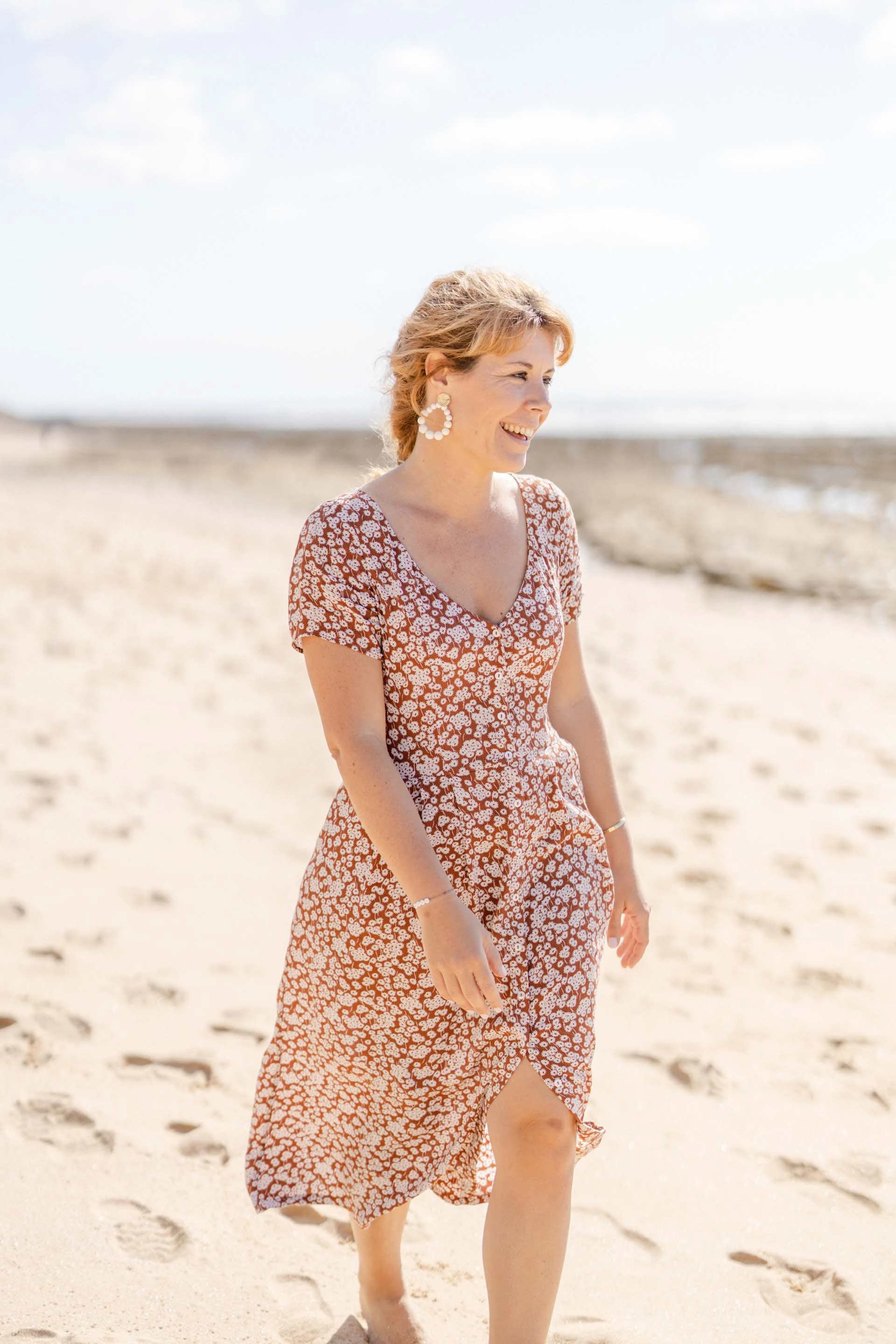 robe bonheur sable beige marron