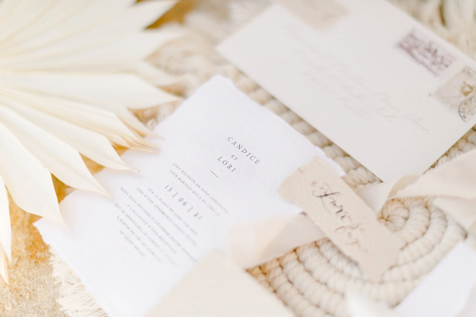 papier faire-part de mariage ruban gris mariage