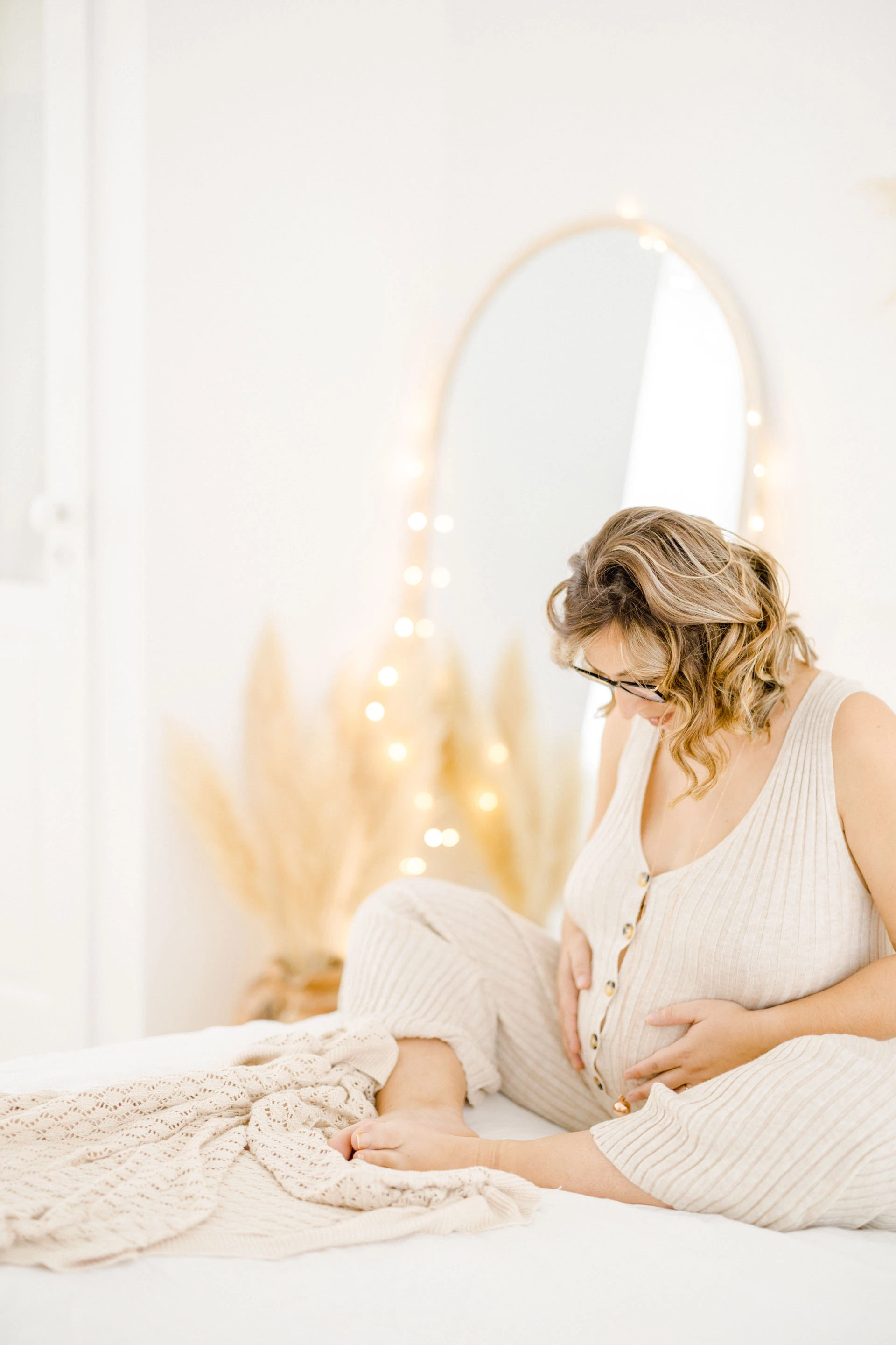 enfant lampe lit beige gris