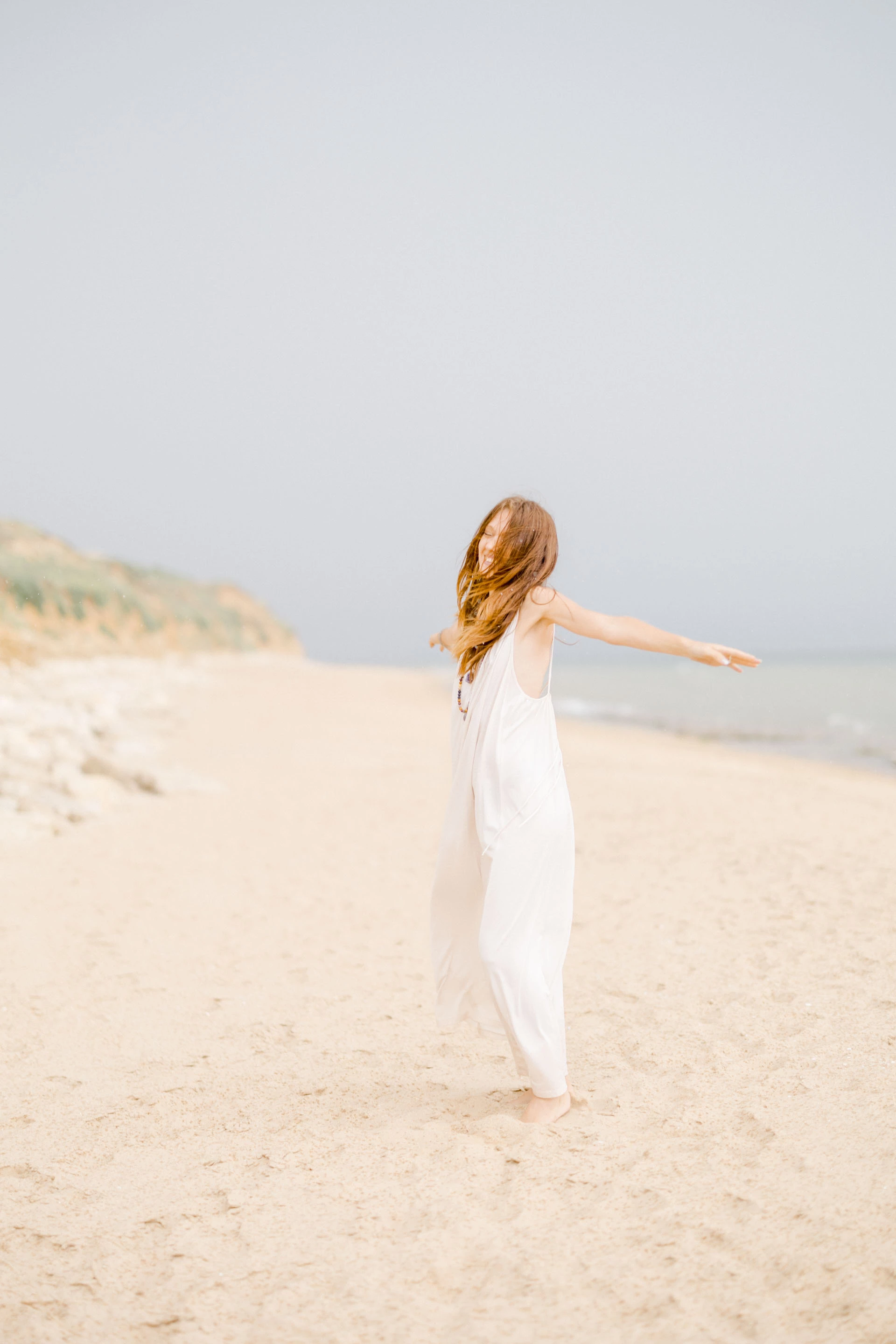 robe bonheur plage rose sable