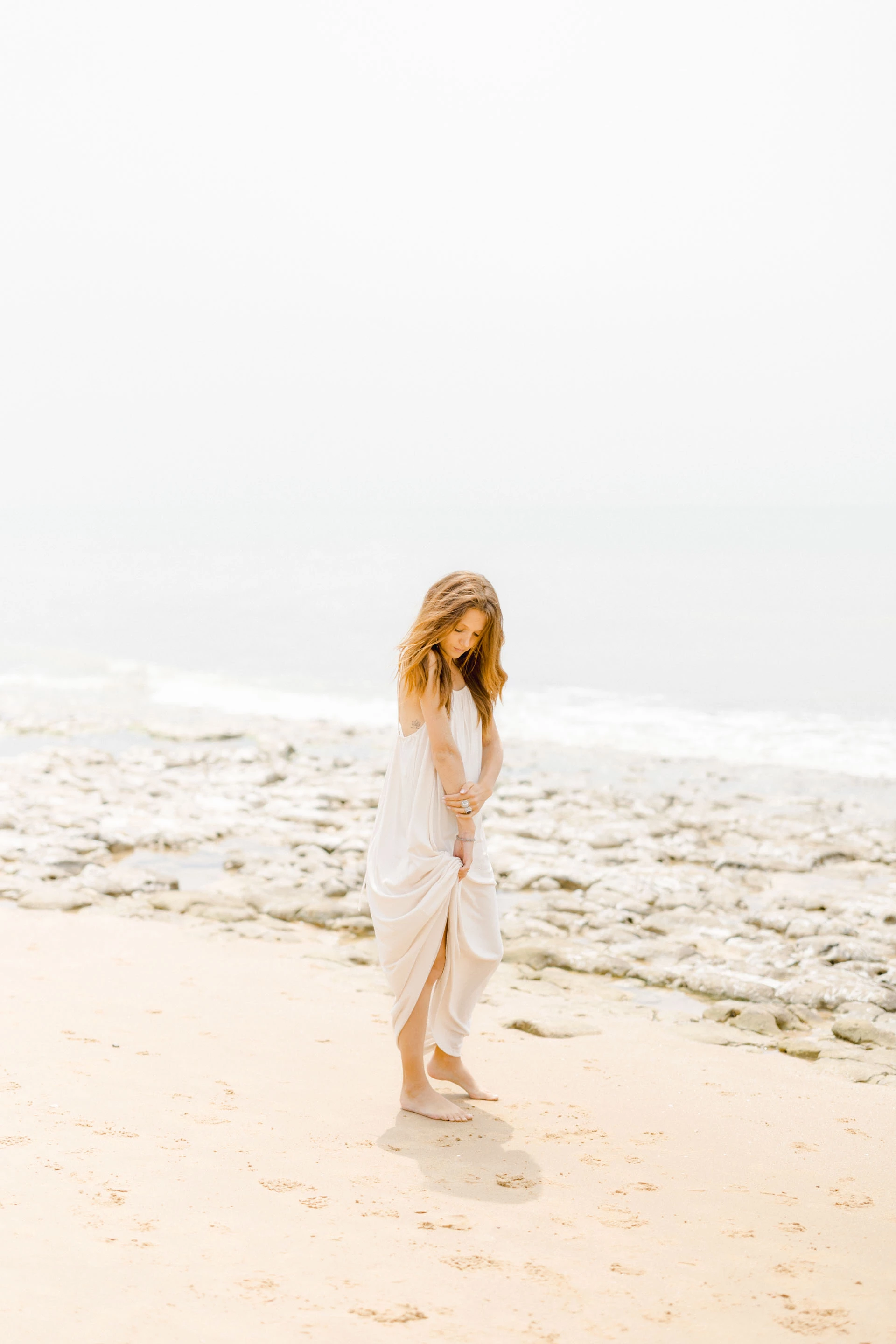 robe plage mer sable beige