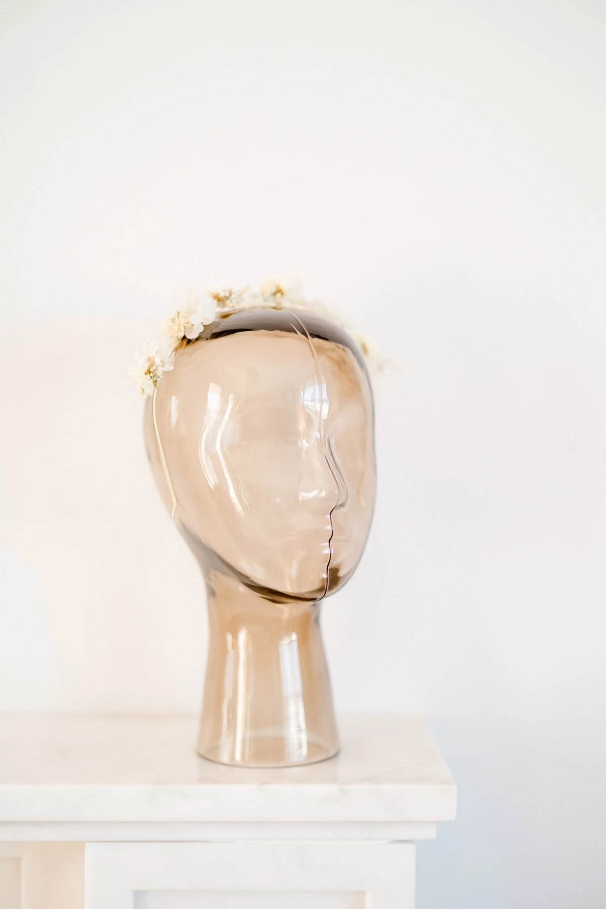 bandeau pétale rose beige gris