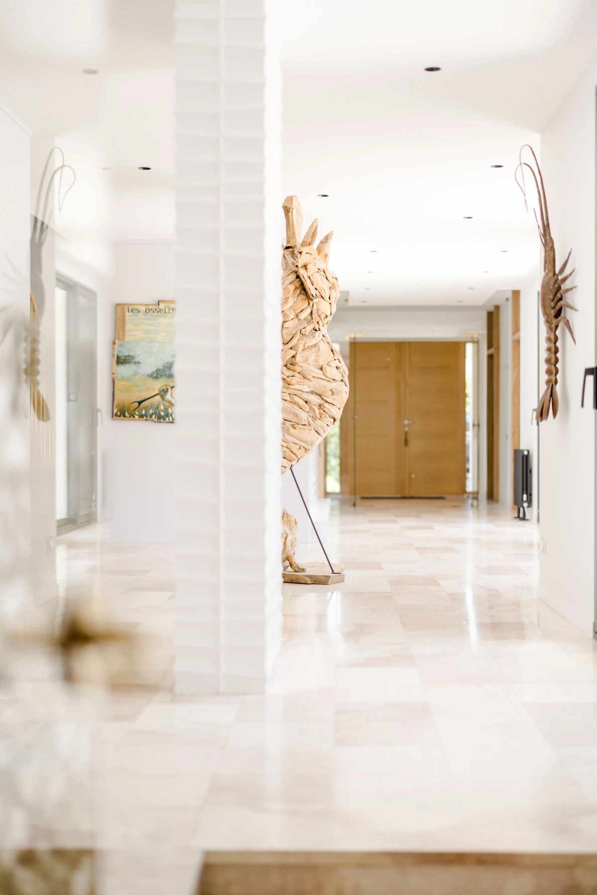 sol bois éclairage gris marron