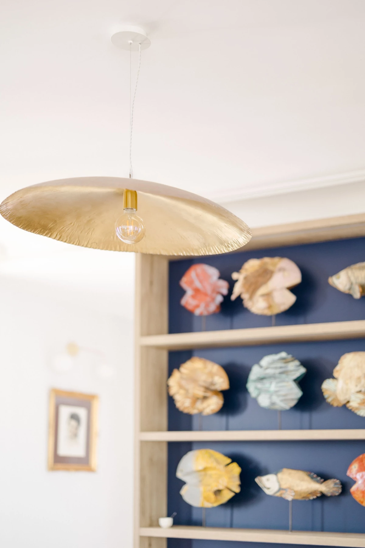 luminaire beige gris