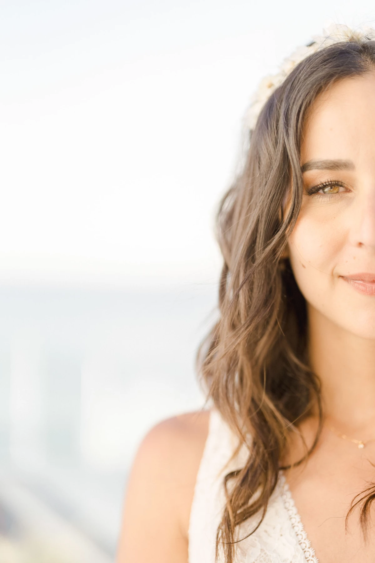 cheveux longs beige gris mariage couple