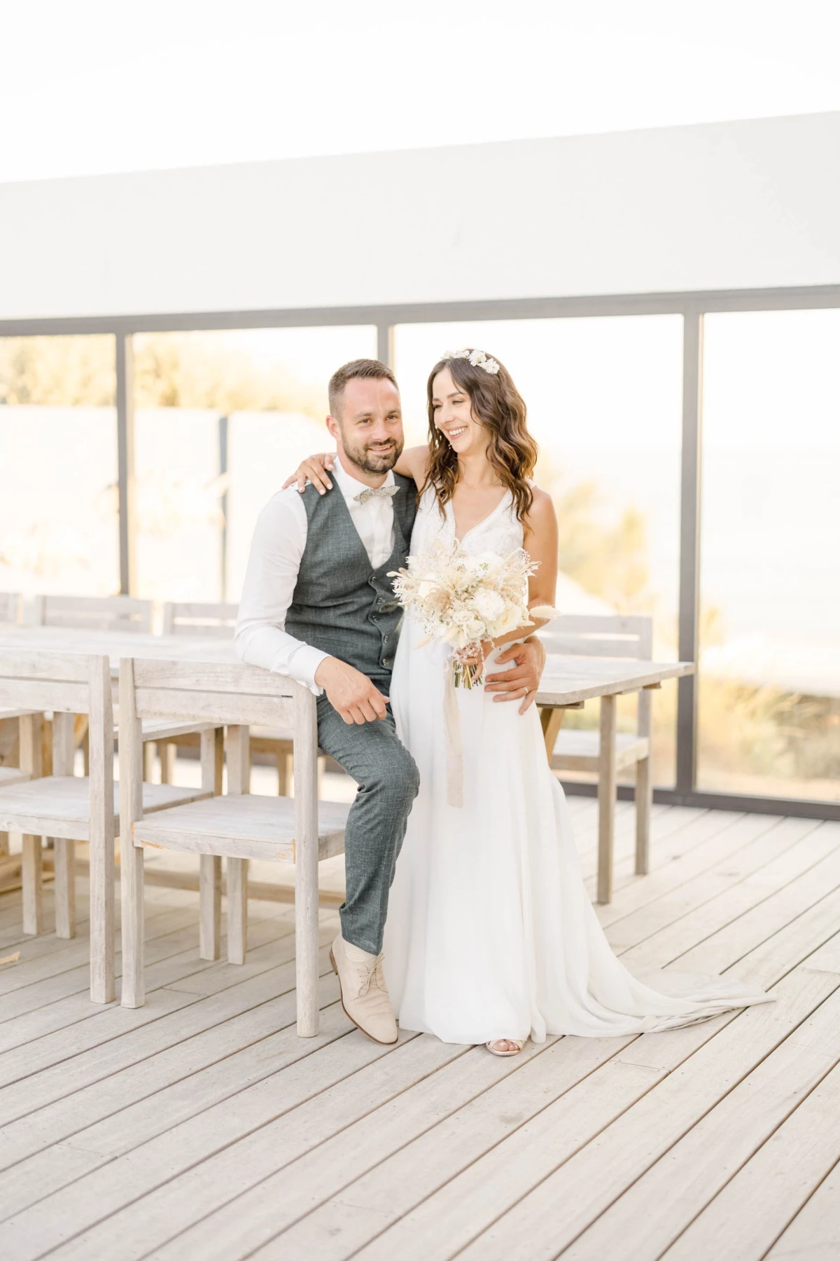 robe bonheur événement mariage gris