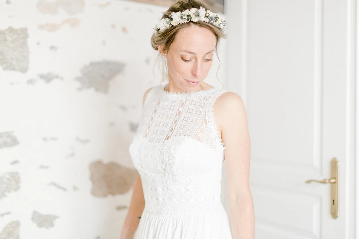 robe beige gris marron mariage