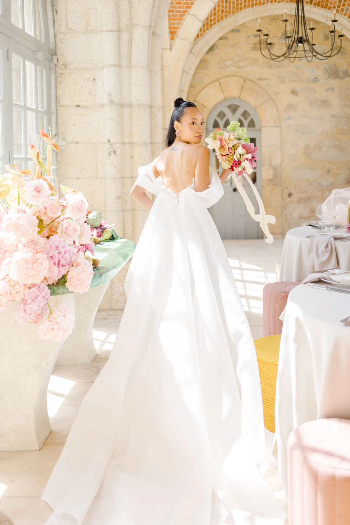 robe blanc gris marron mariage