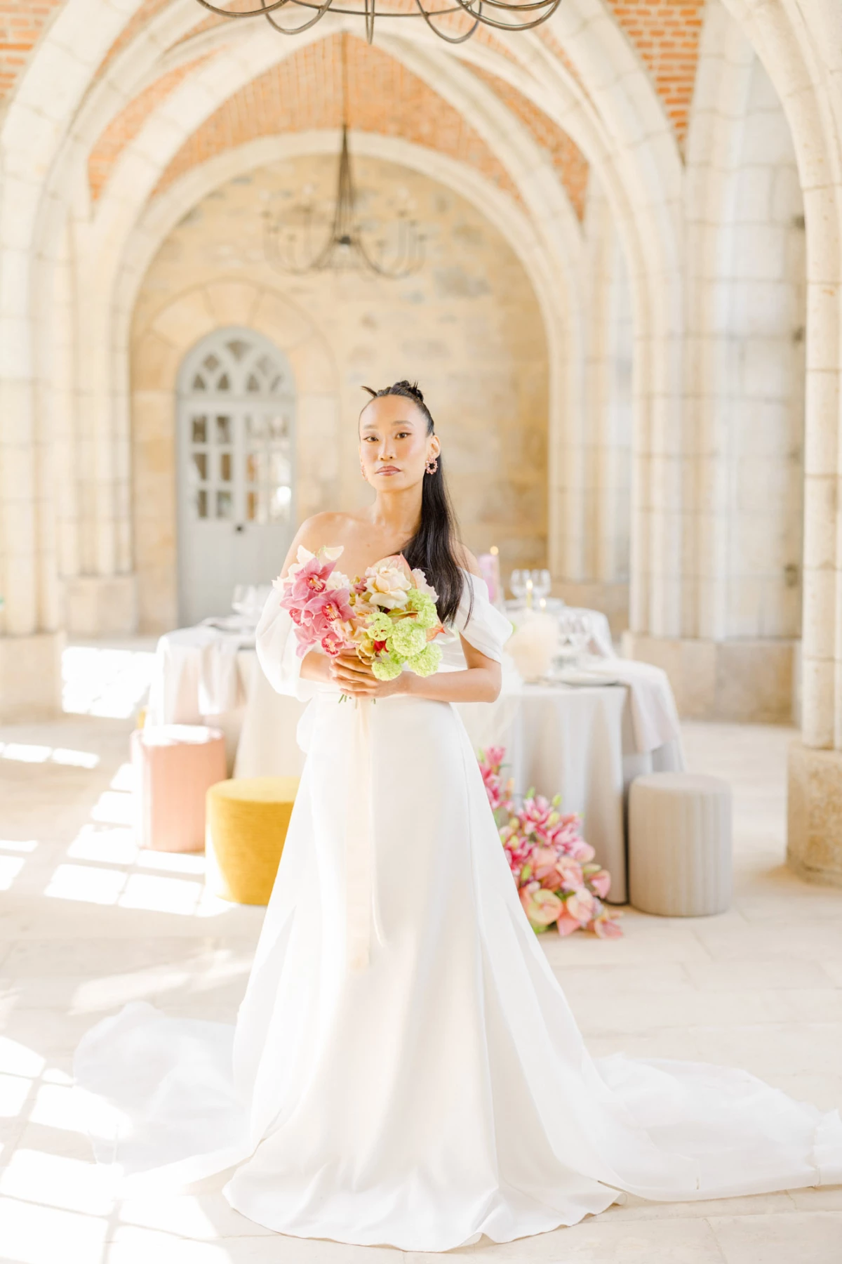 robe événement bonheur gris marron