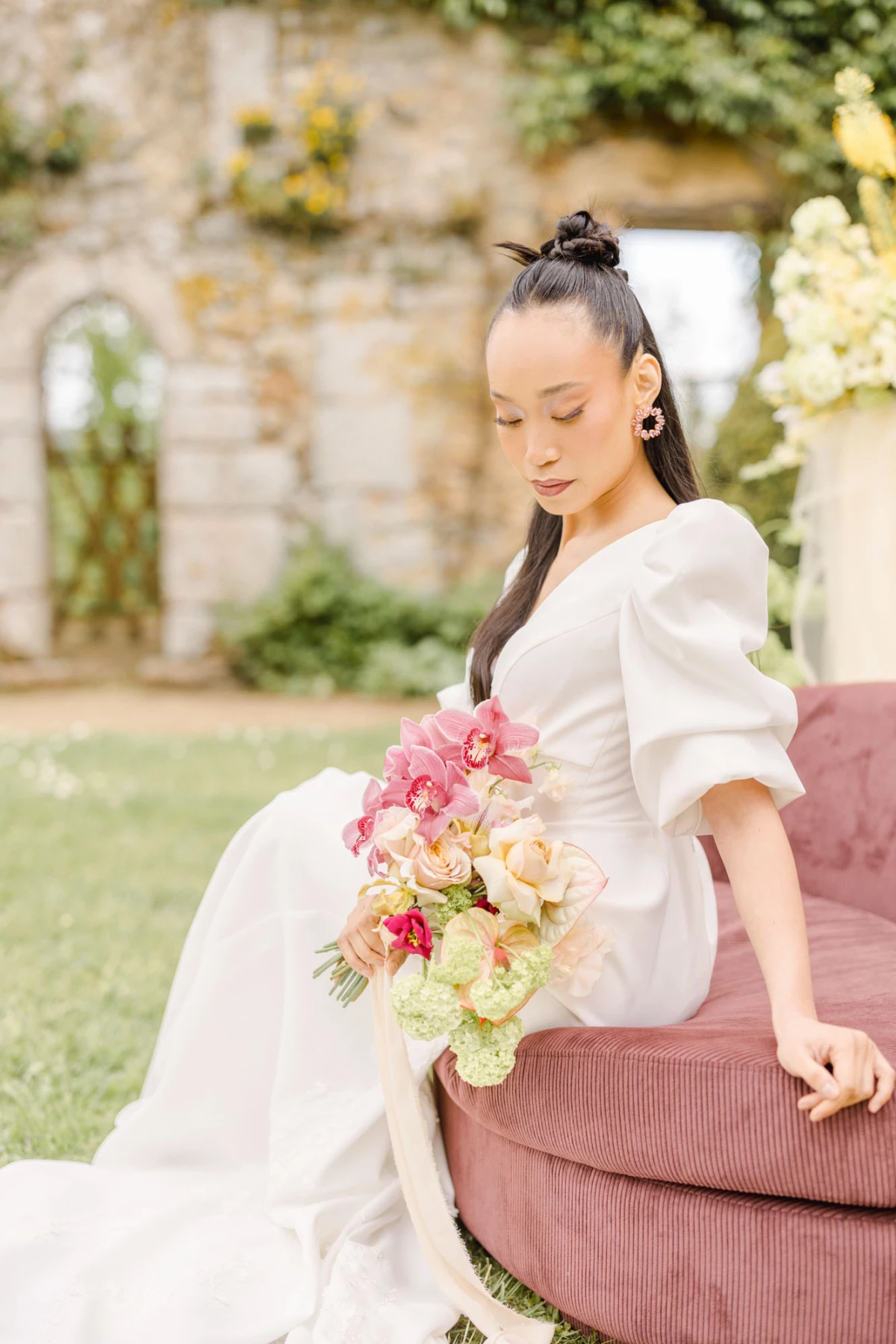 fleur robe pétale rose composition florale