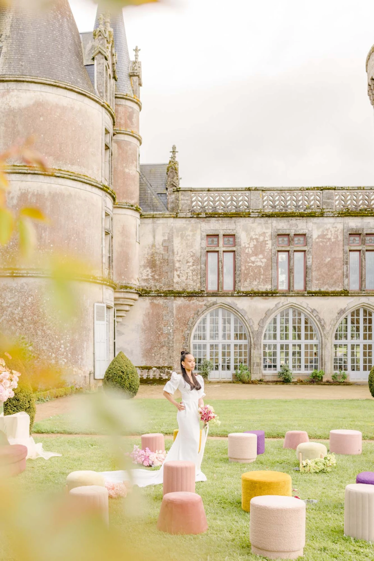 château jardin domaine manoir beige