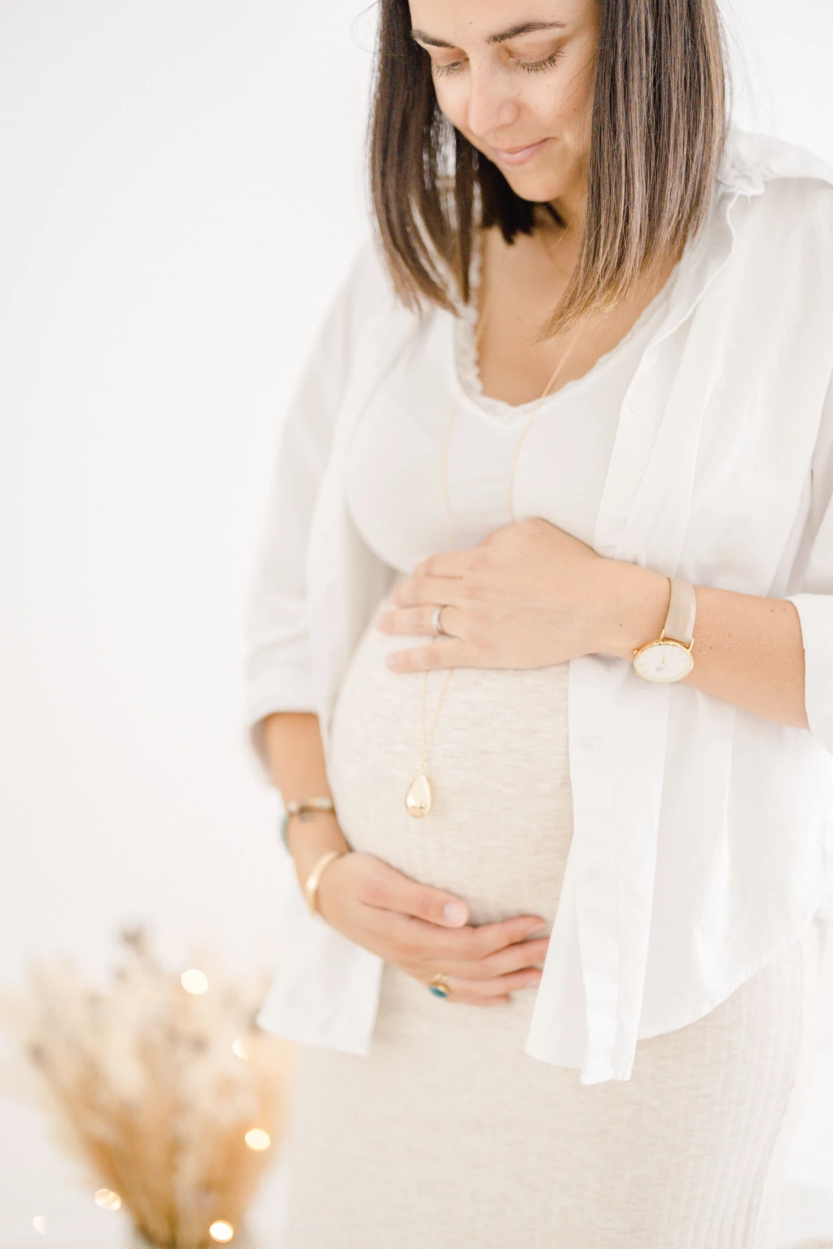 beige gris marron grossesse studio