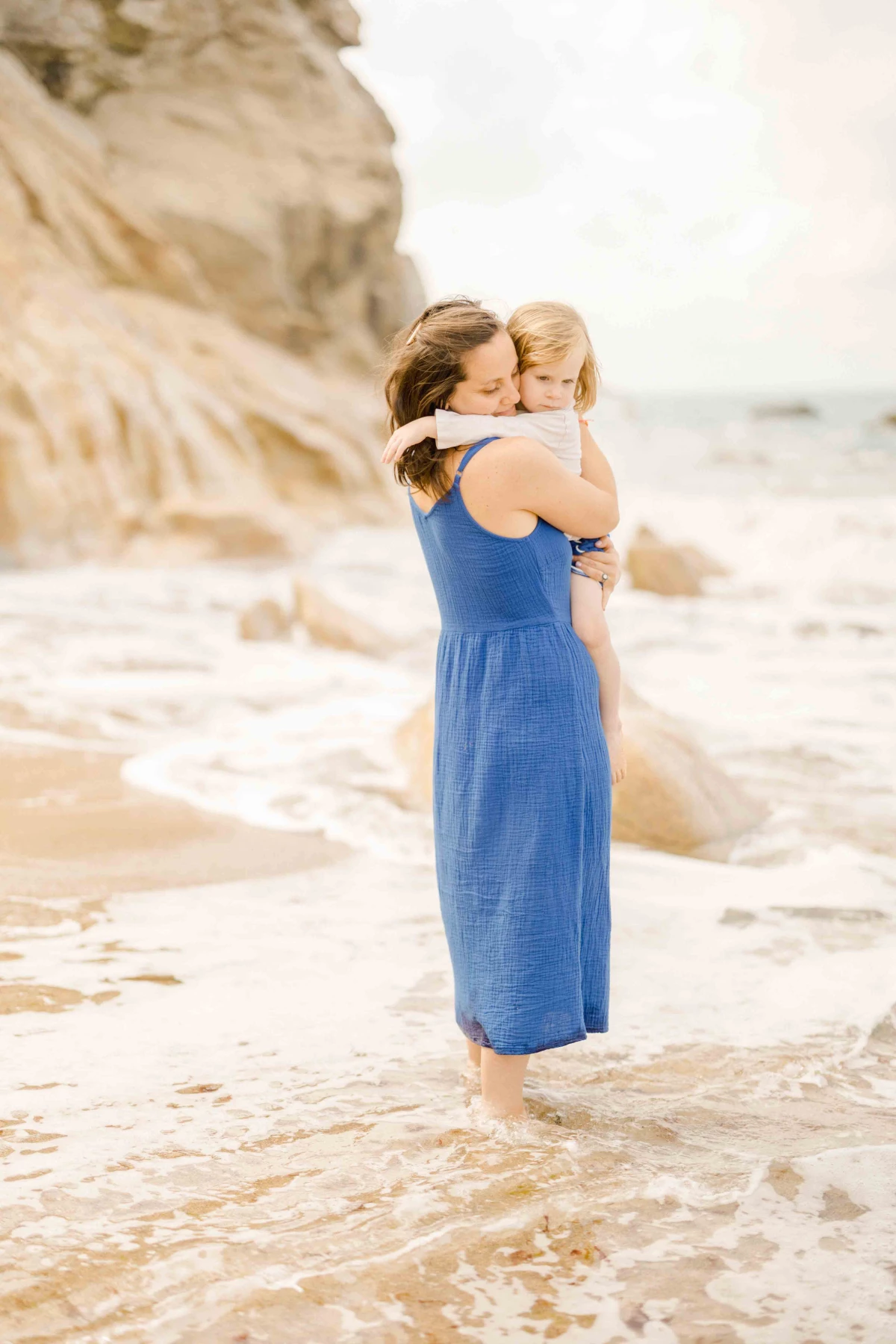 robe bonheur mer beige gris