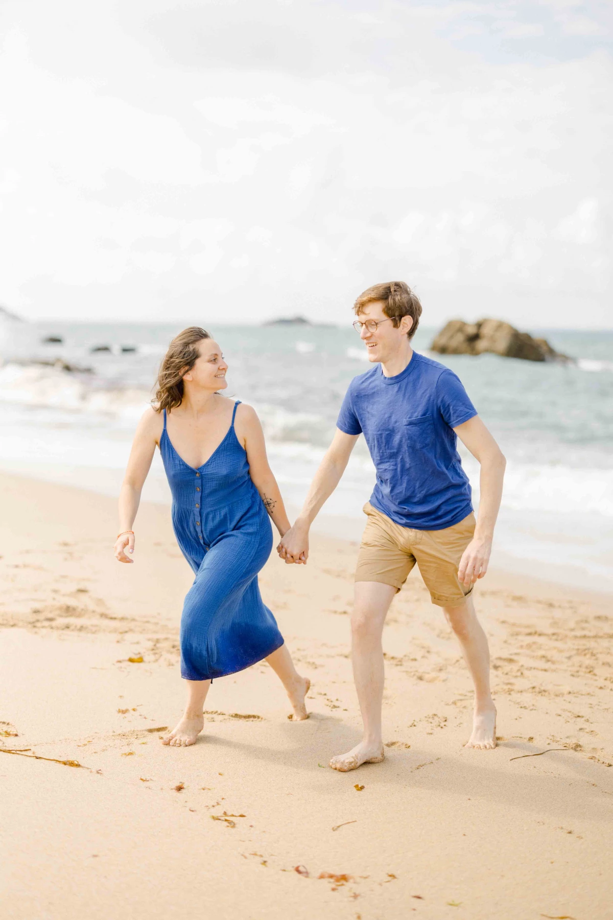 bonheur robe plage mer beige