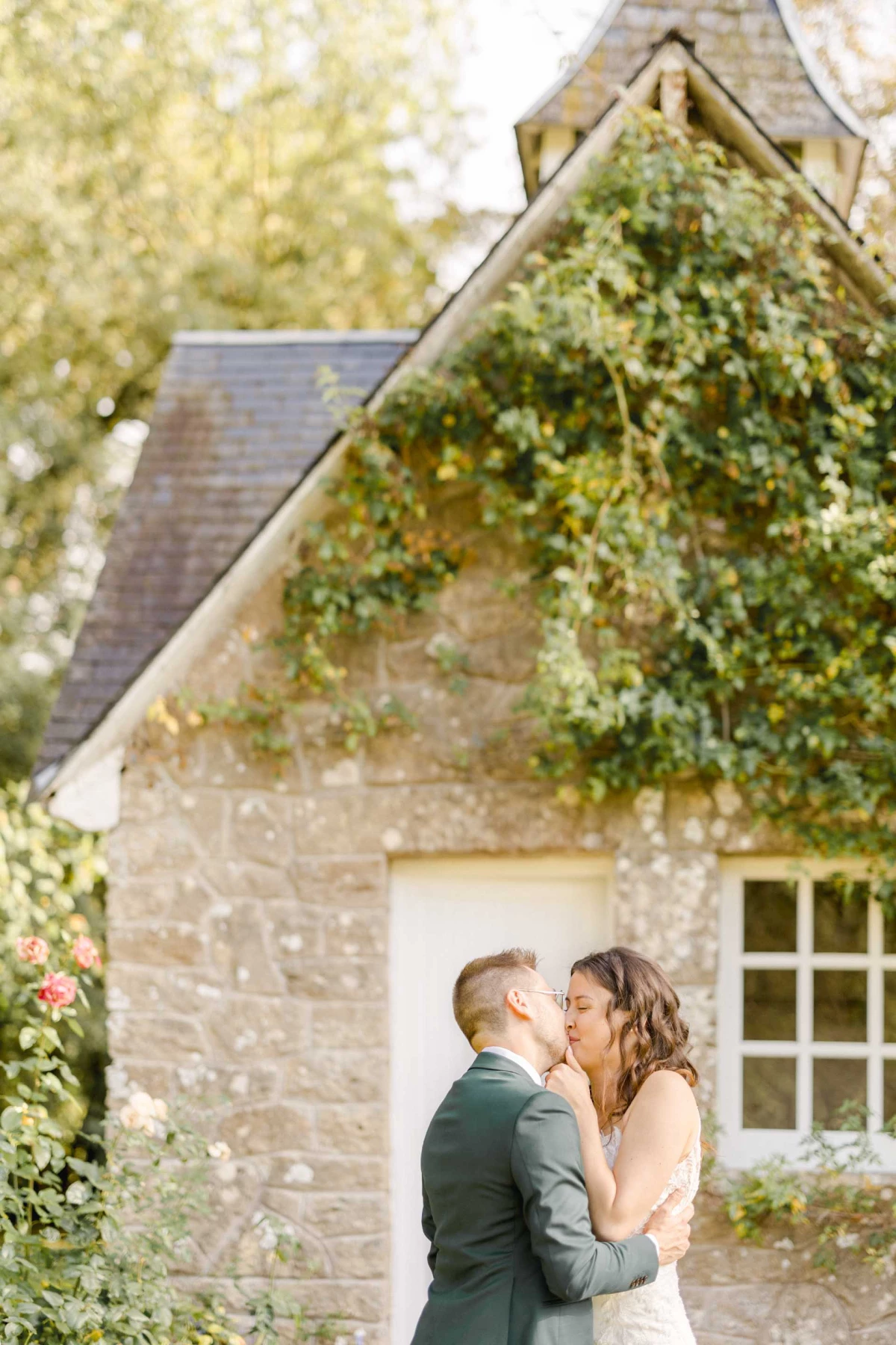 chalet bonheur jardin amour composition florale