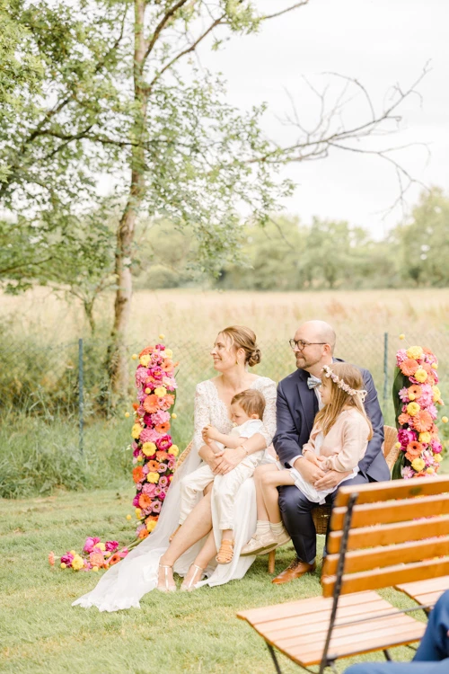 robe événement bonheur pétale marron