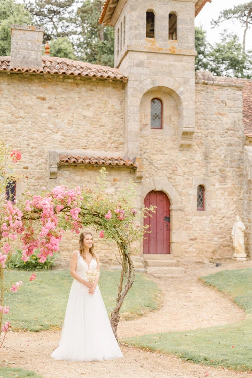 robe événement mariage marron gris