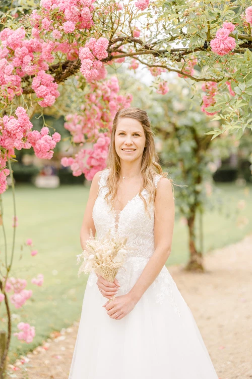 bonheur robe rose pétale marron