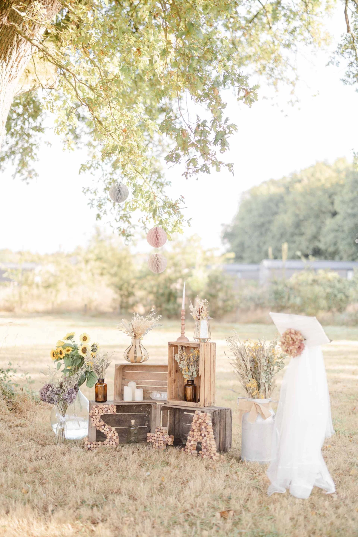 événement composition florale gris mariage fleurs