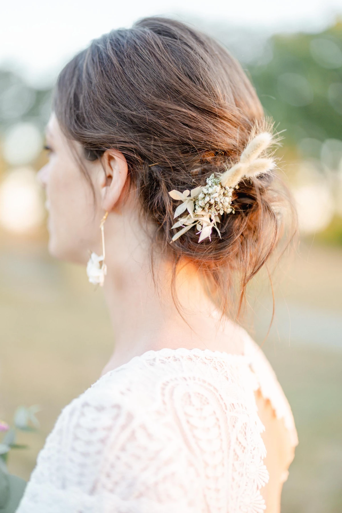 bijoux boucle collier gris marron