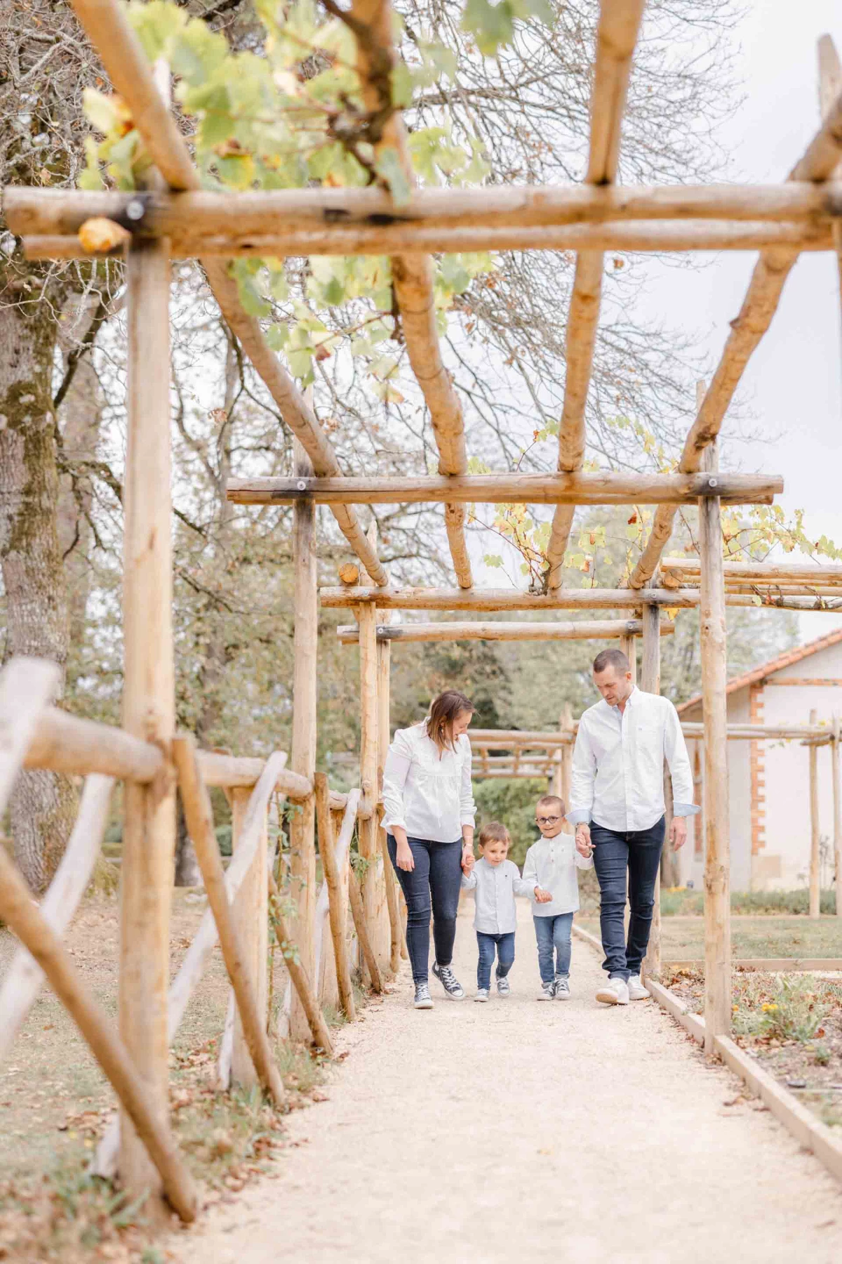 bois pont bonheur passerelle gris