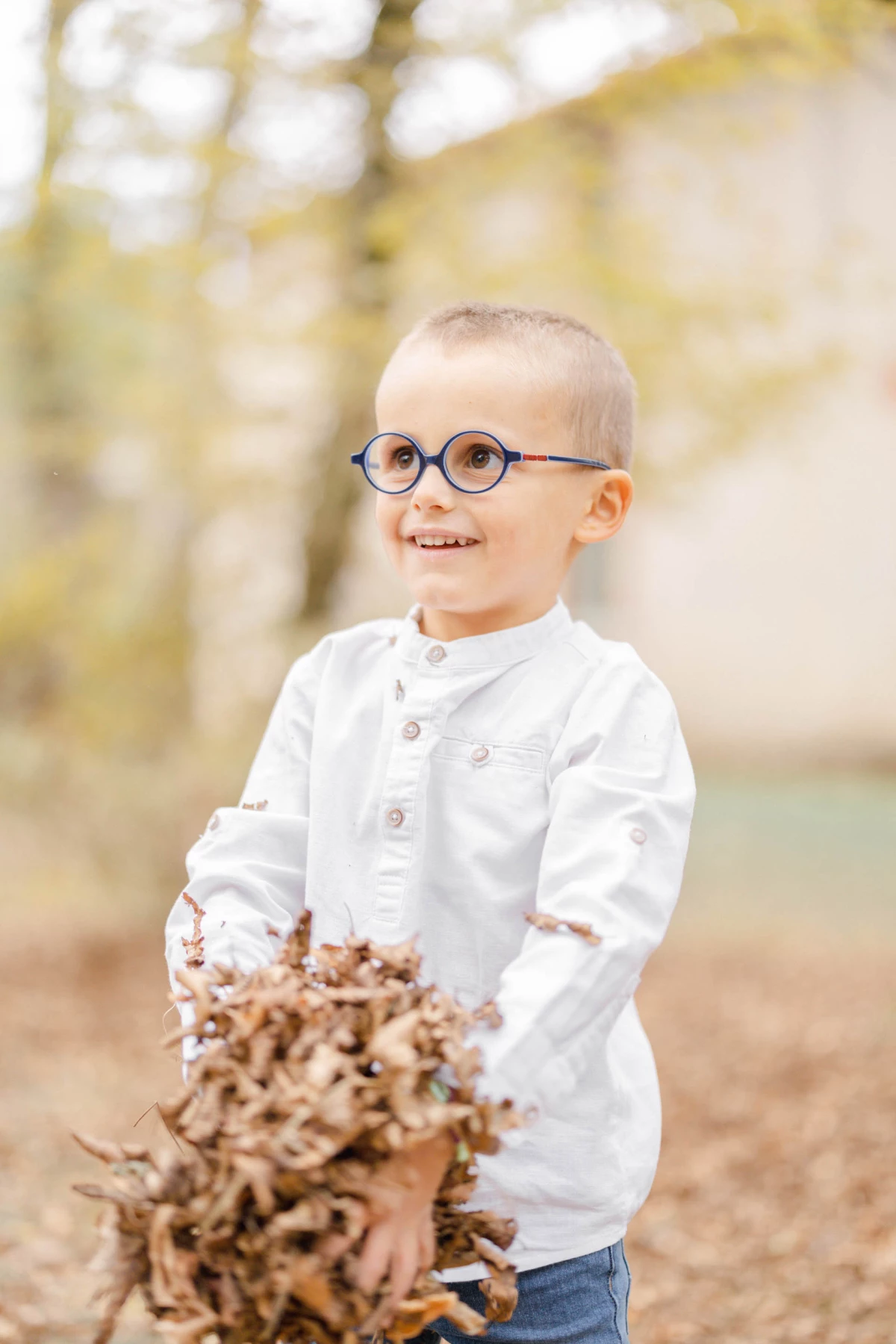 lunettes bonheur enfant gris marron