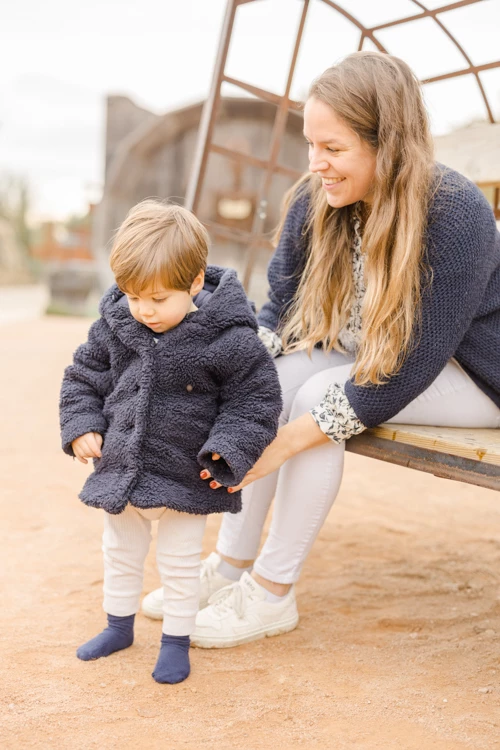 enfant bonheur jeans beige marron