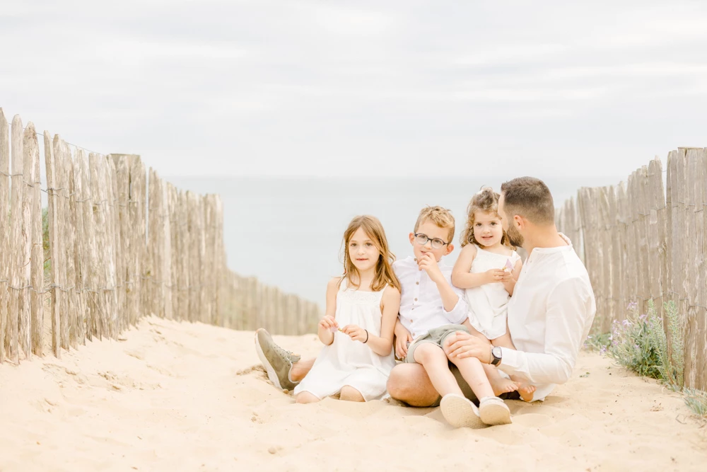 bonheur événement enfant sable famille