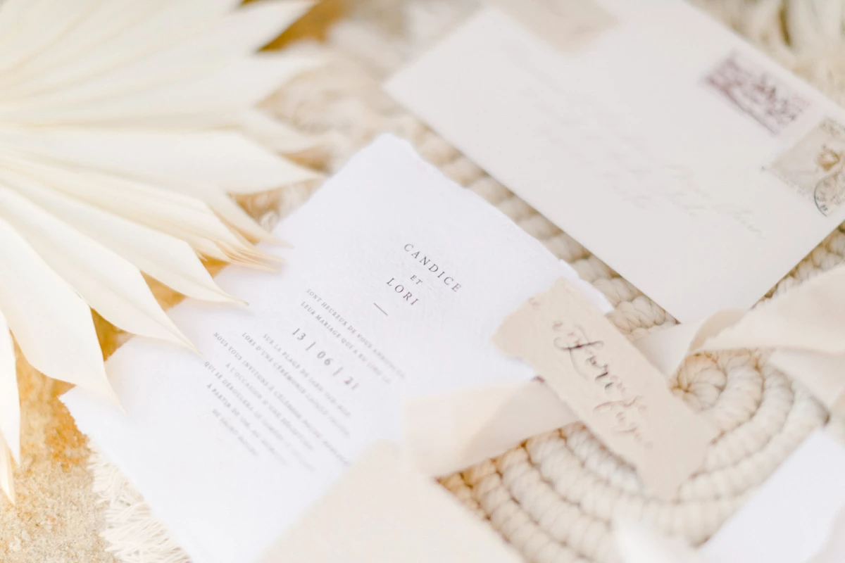 papier faire-part de mariage ruban gris mariage