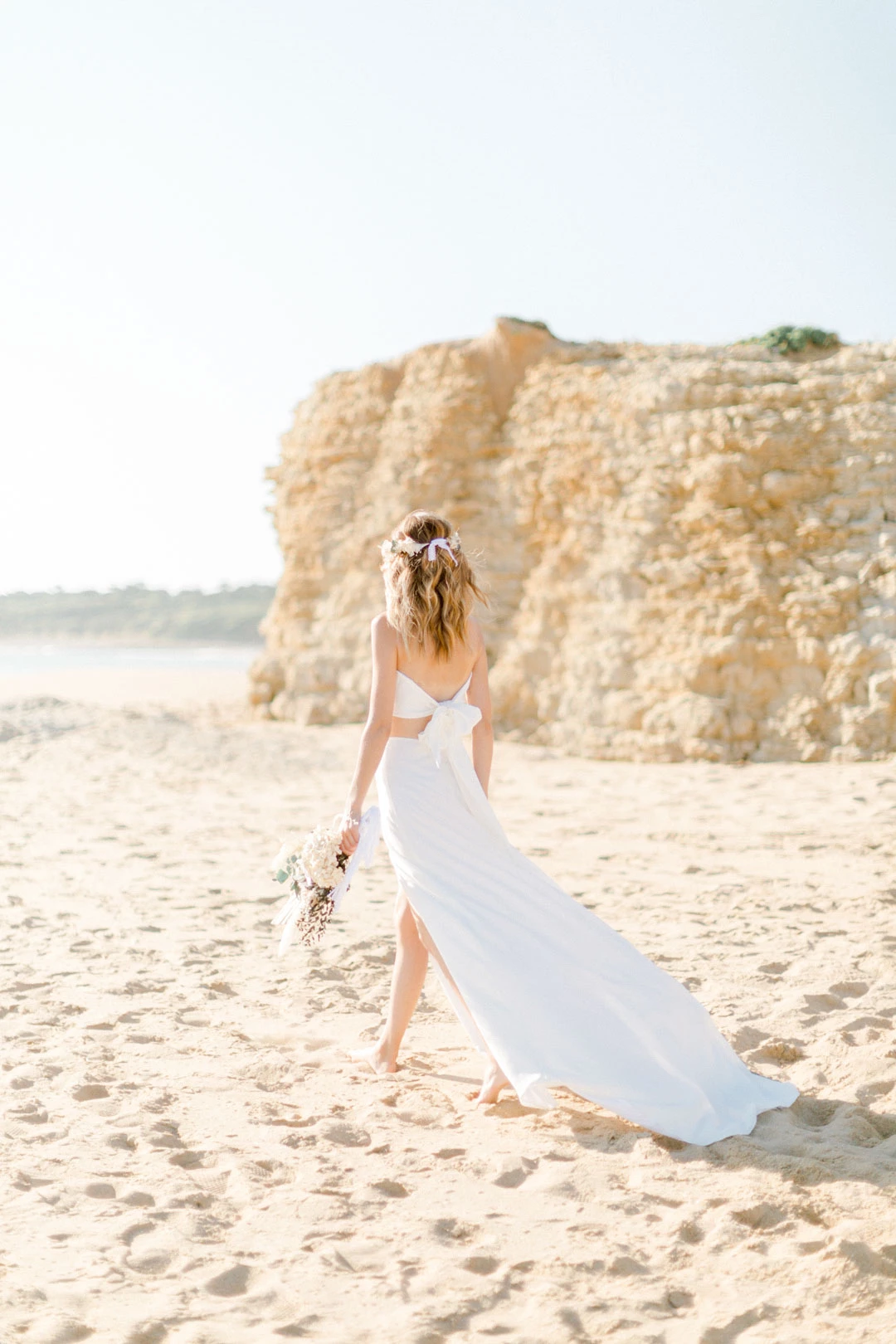 robe événement beige gris marron