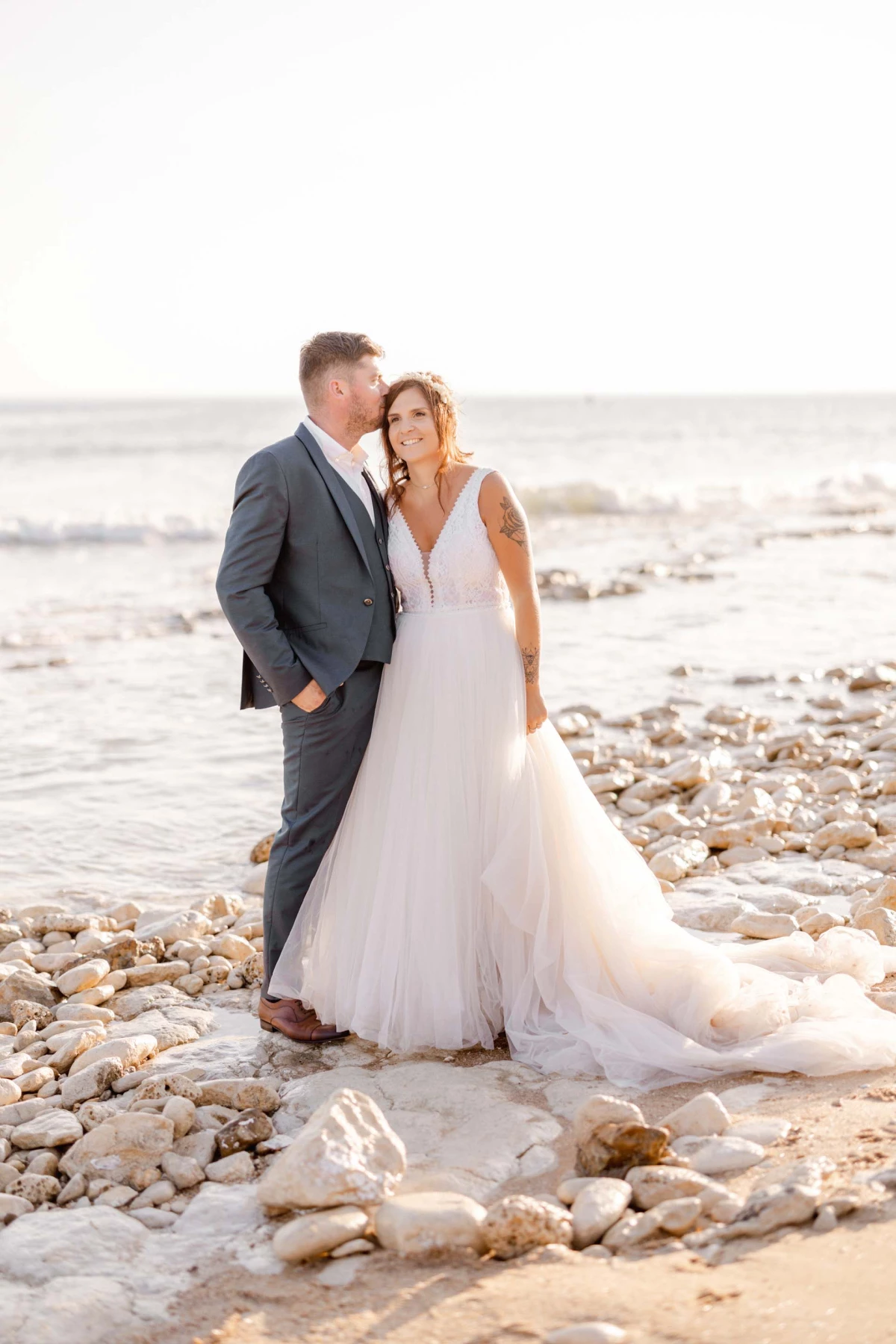 robe mer bonheur gris marron