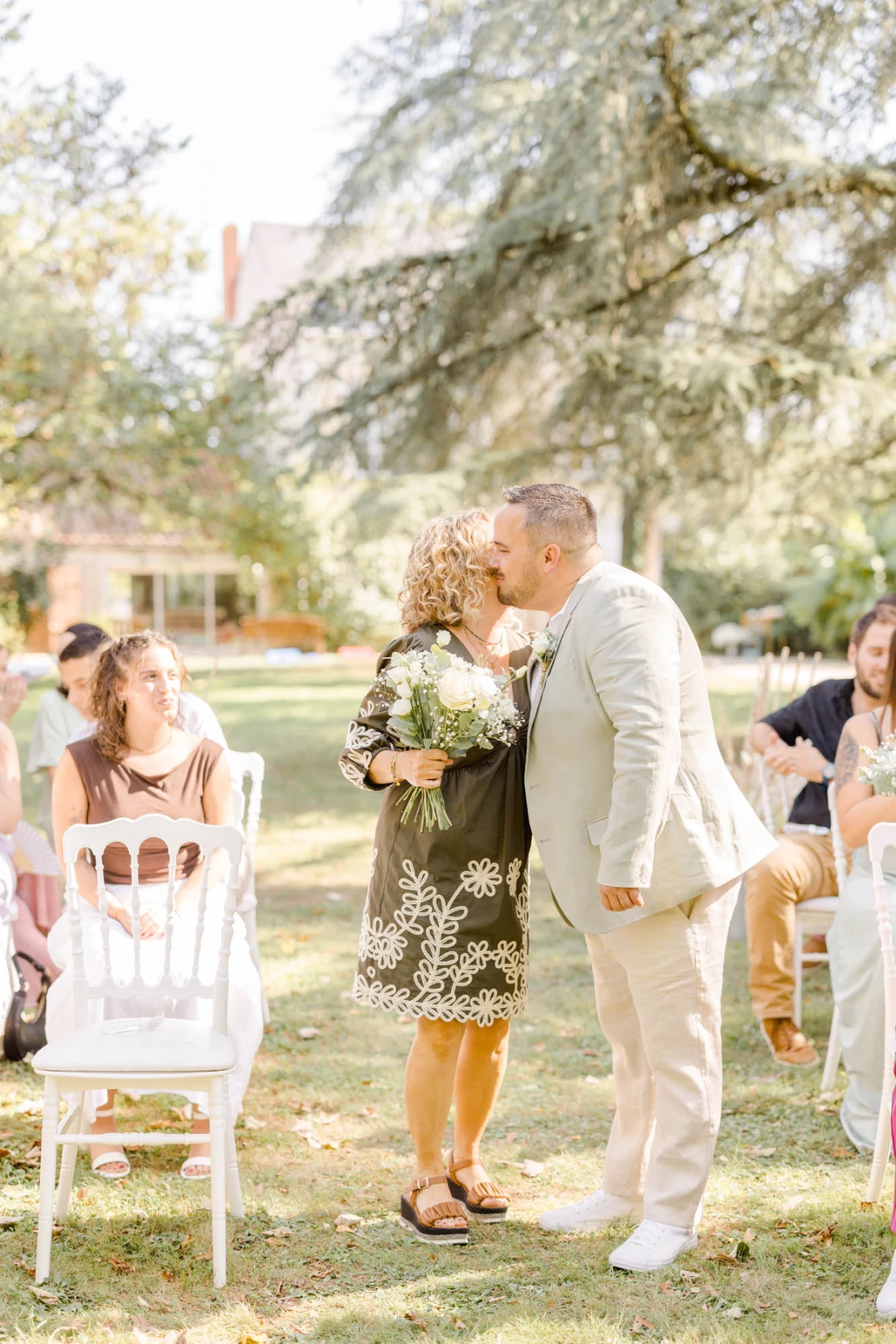 événement, bonheur, robe, sourire, cérémonie