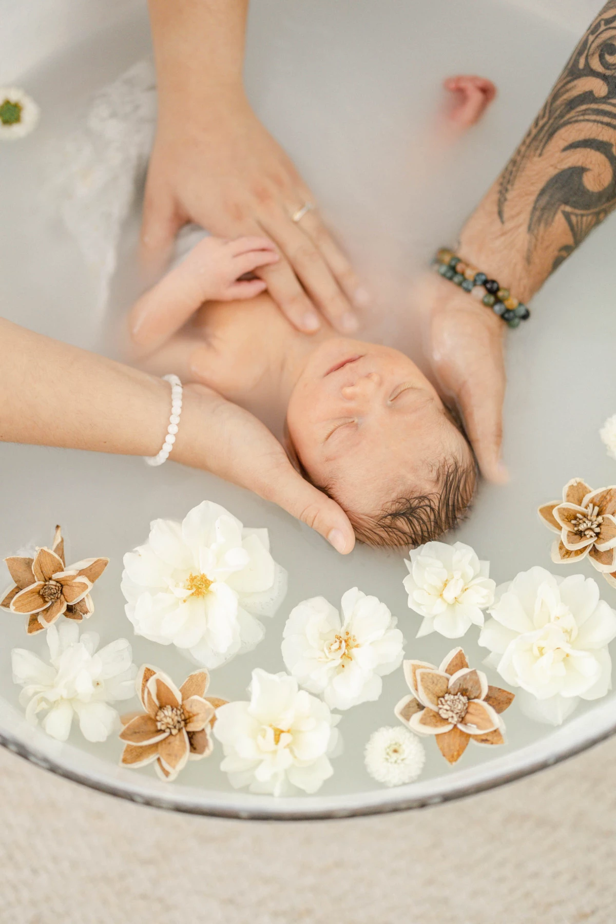 pétale enfant baignoire gris marron