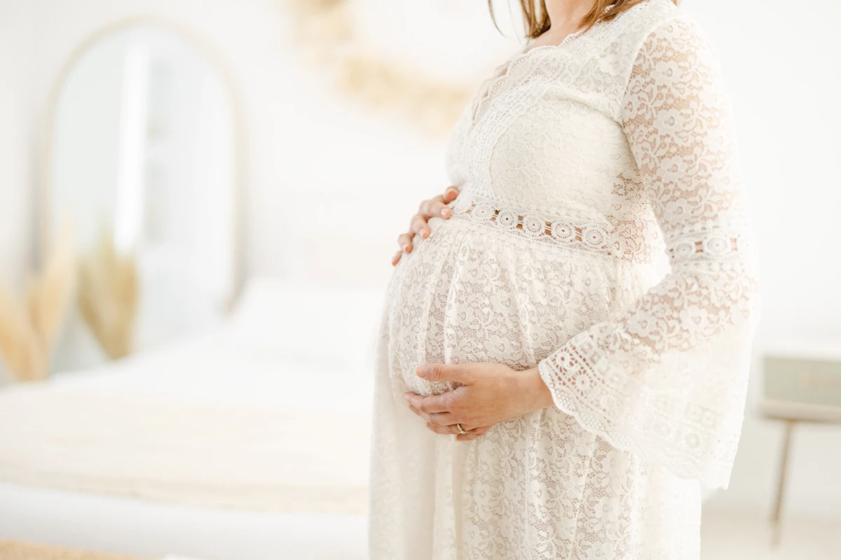 robe dentelle beige gris mariage