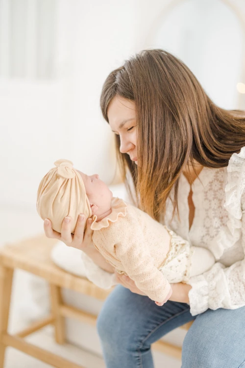 enfant laine marron gris bébé