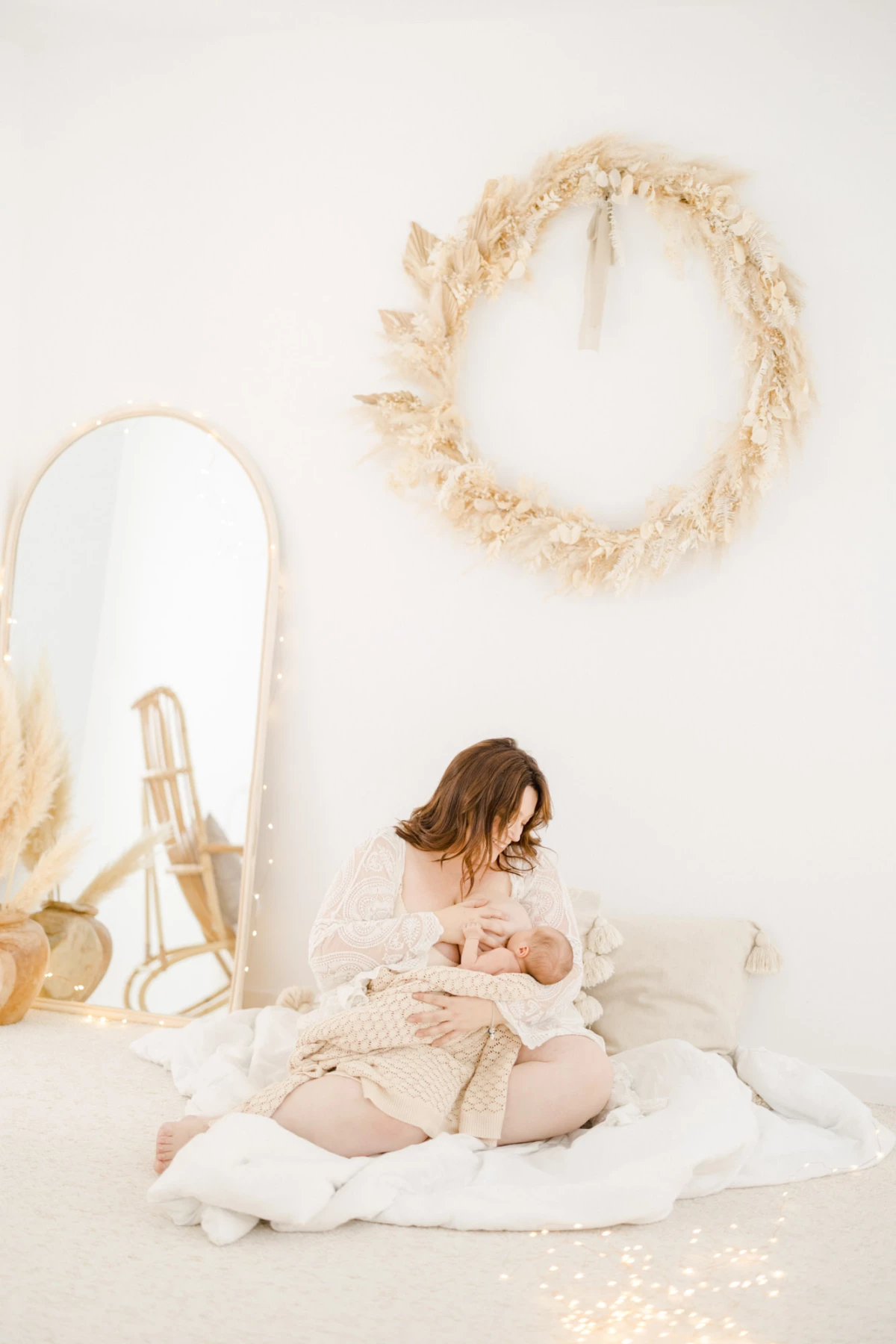 rose robe enfant beige marron