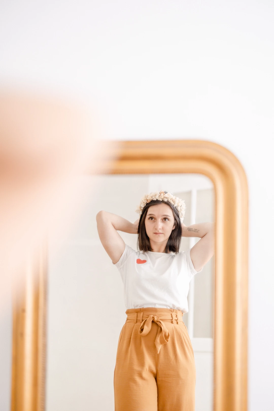 poignet bonheur beige rose marron