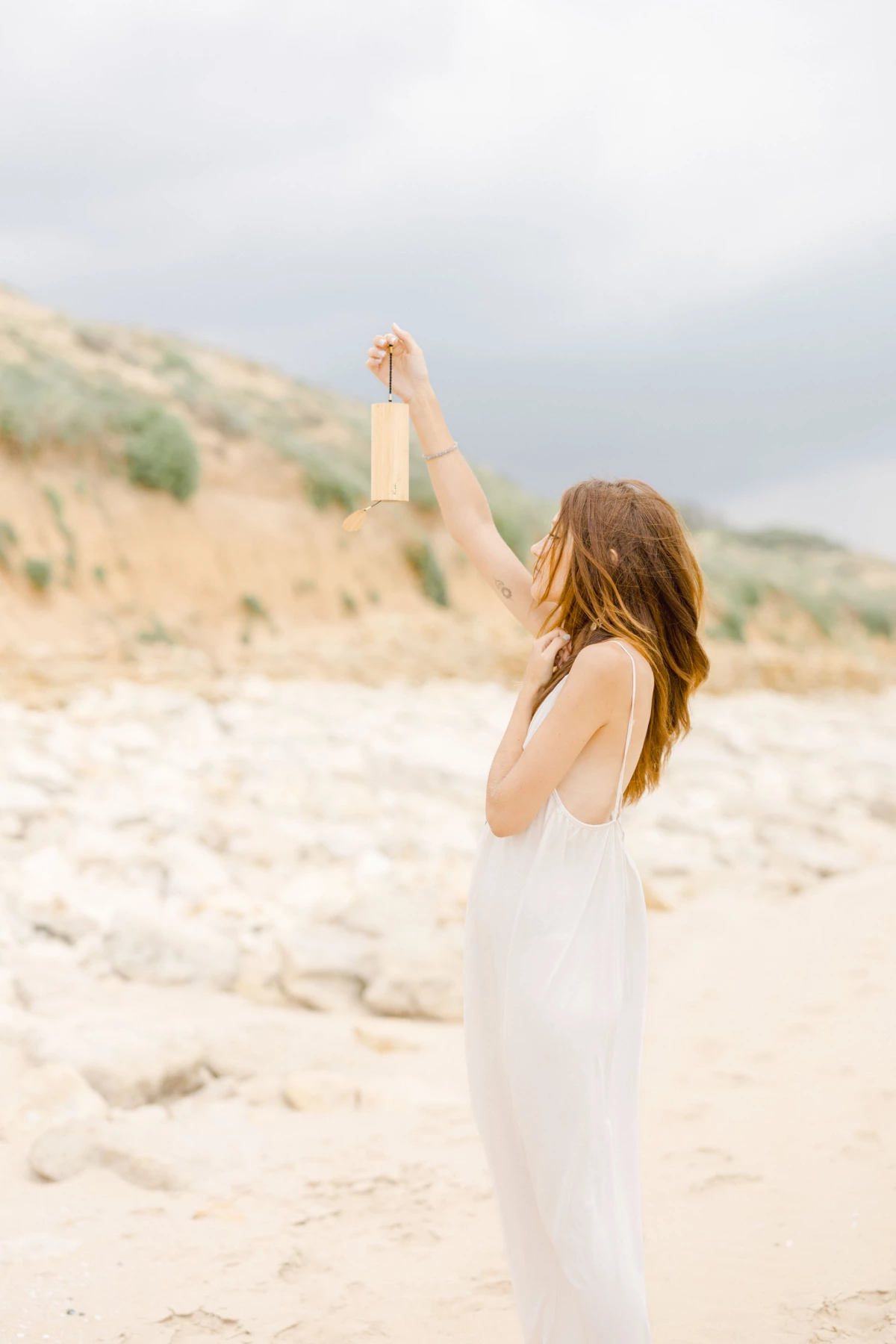 robe vent beige marron gris