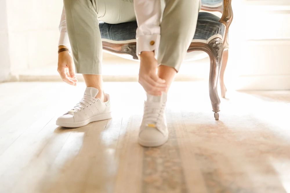 baskets gris jean préparatifs