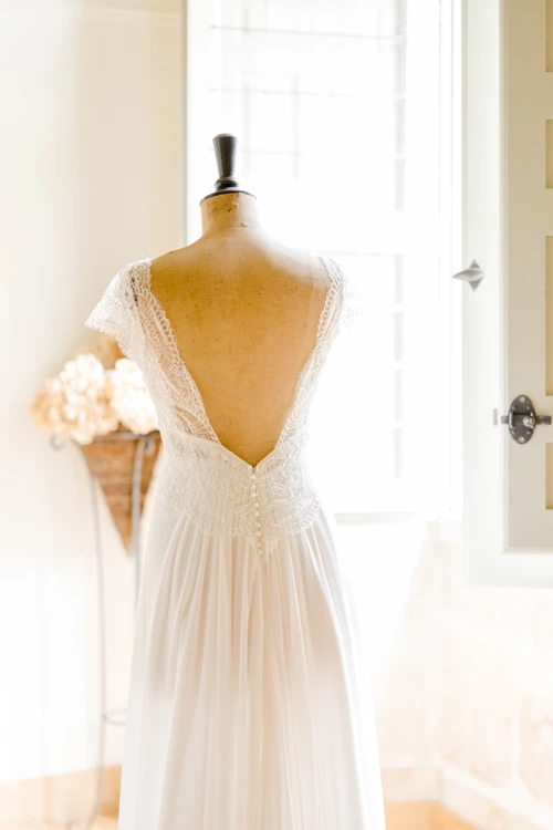 robe dentelle beige gris orange