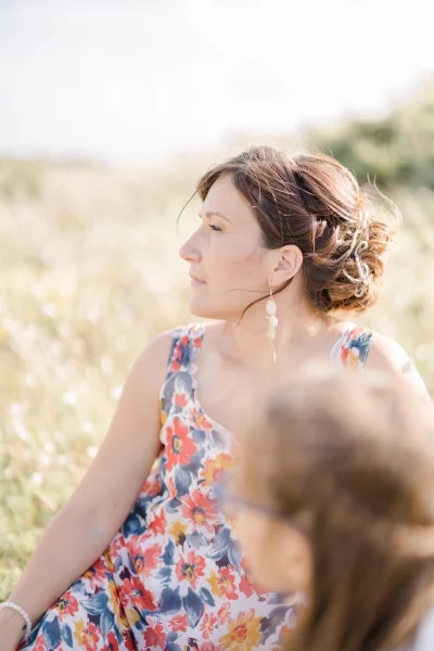 bonheur robe rose marron gris