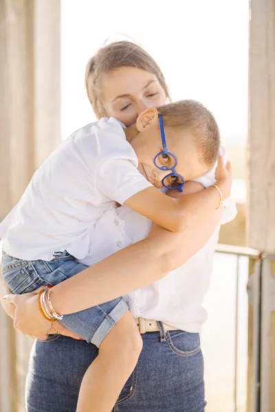 lunettes bonheur amour enfant gris